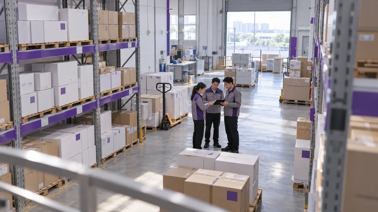 Organized research-material packaging and logistics review.