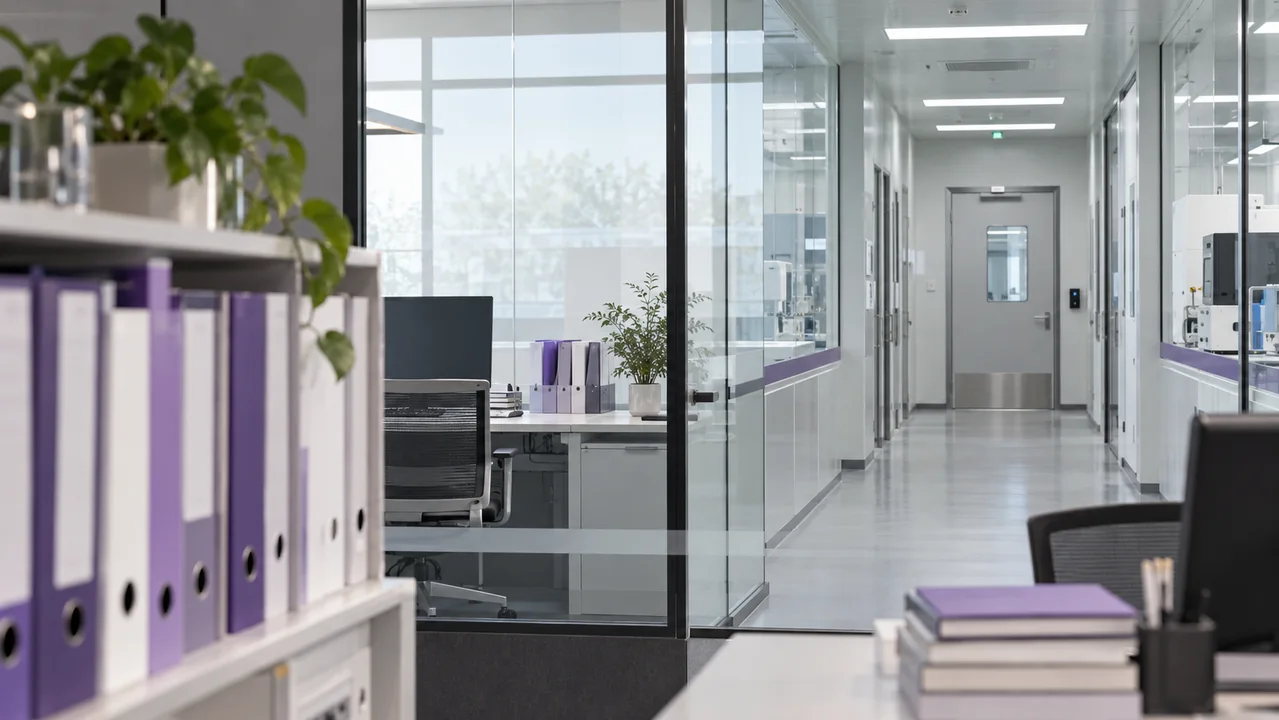 Document review, laboratory space and controlled-access areas shown separately.